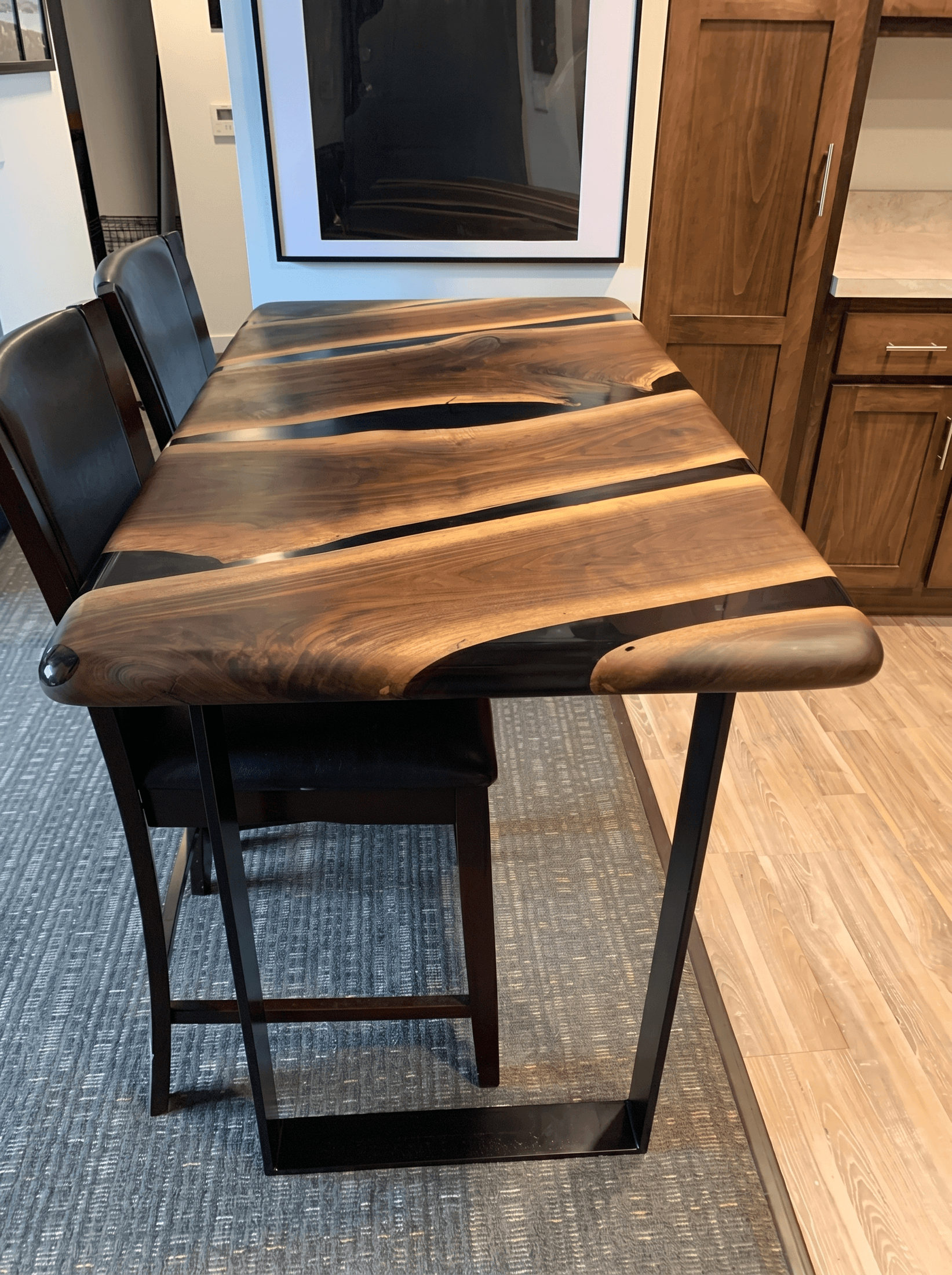 Signature Walnut Epoxy River Bar