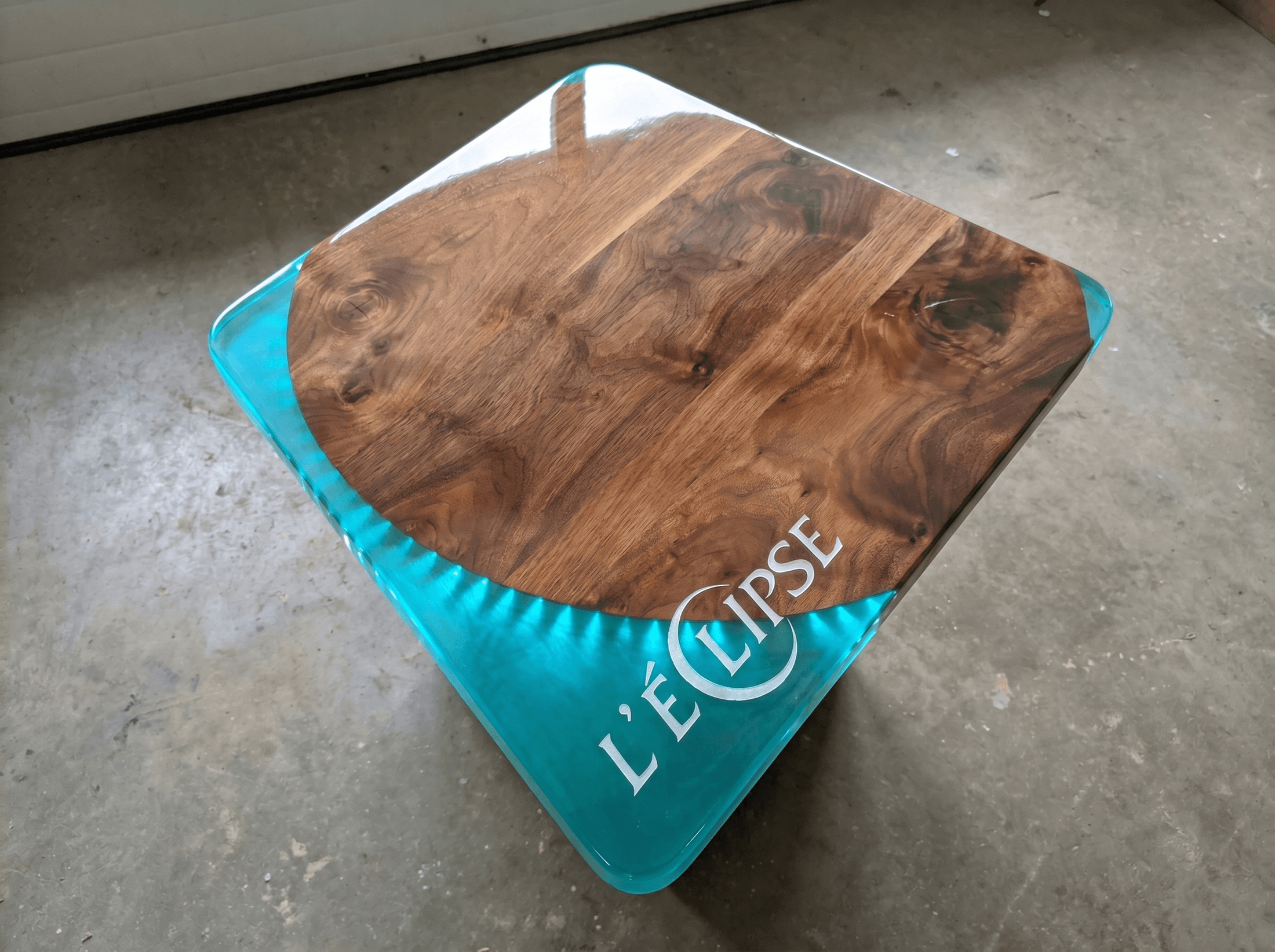 Illuminated Walnut Acrylic Display