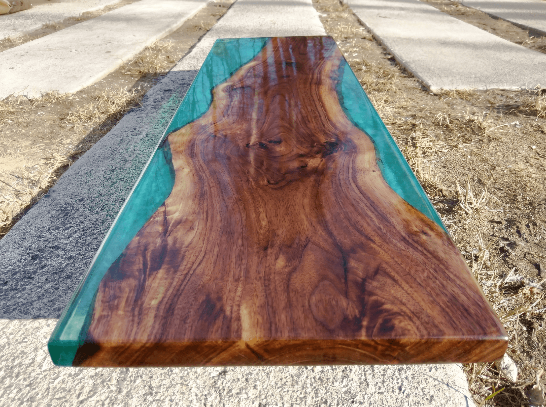Resin and Walnut Table Experiments image 7